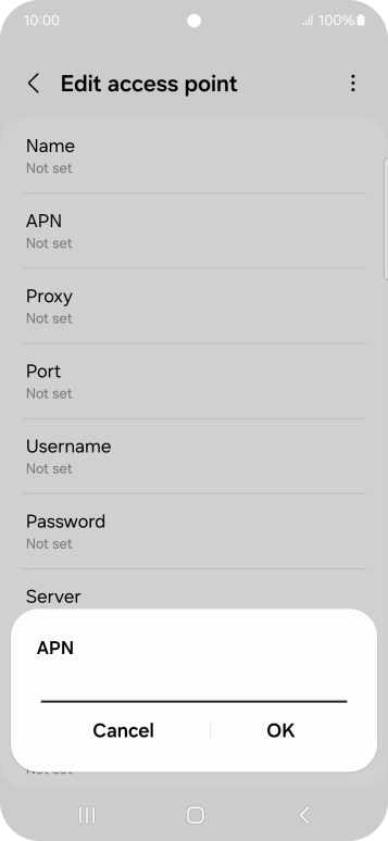 Key in mobile.o2.co.uk and press OK.