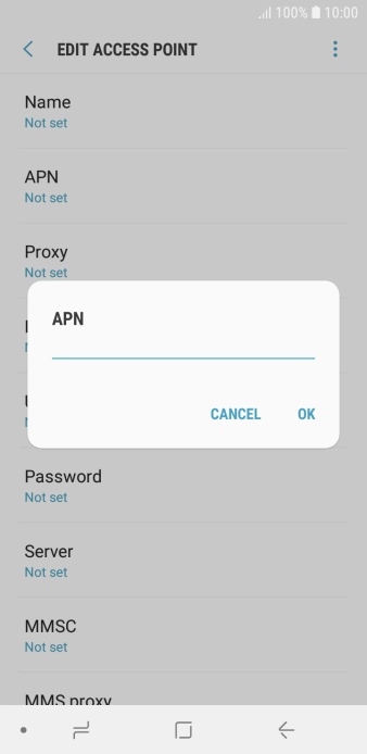 Key in wap.o2.co.uk and press OK.