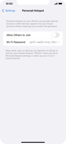 Press Wi-Fi Password and key in the required password.