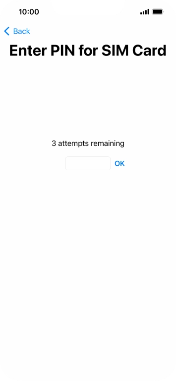 Key in your SIM PIN and press OK. The default SIM PIN is 0000.