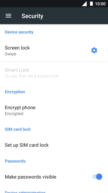 Press Screen lock.