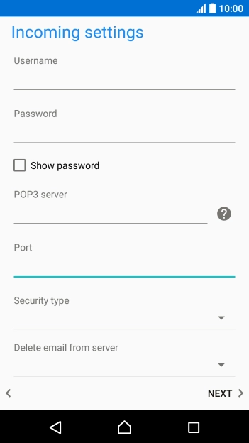 Press the drop down list below 'Security type'. Press the drop down list below 'Security type'.