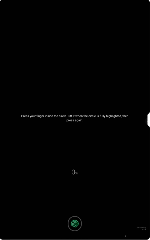 Follow the instructions on the screen to create the lock code using your fingerprint.