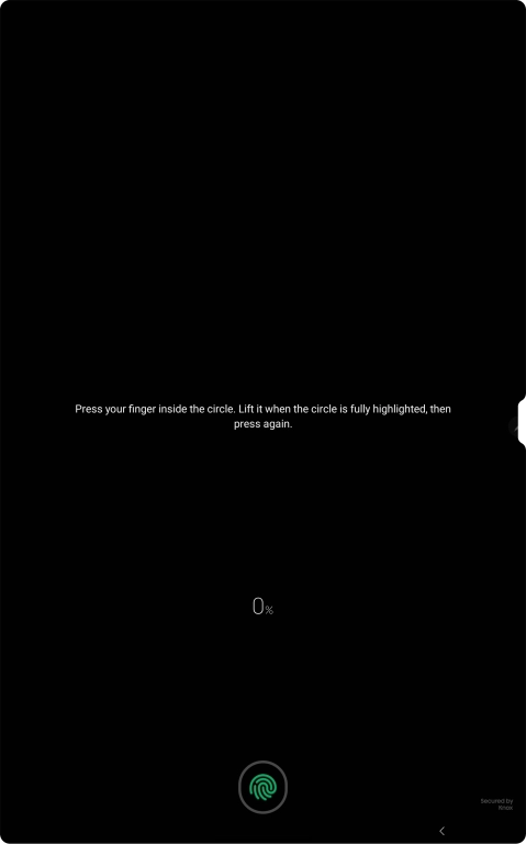 Follow the instructions on the screen to create the lock code using your fingerprint.