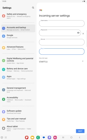 Press the drop down list below 'Security type'.