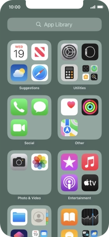 Press the required app.