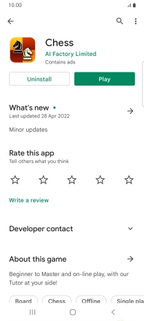 Press Uninstall.