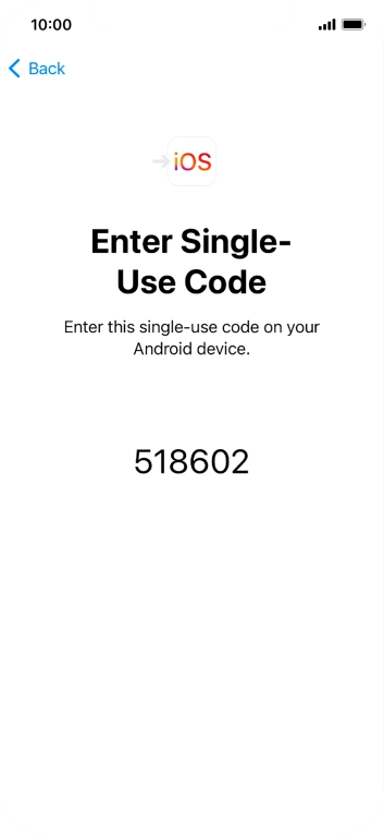 Follow the instructions on the screen and in the 'Move to iOS' app to transfer the content from the Android phone to your phone and set up your phone and prepare it for use.