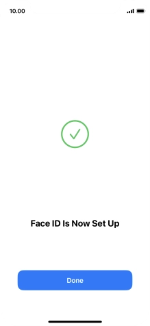 Press Done. If you haven't previously selected a phone lock code, key in a code of your own choice twice.