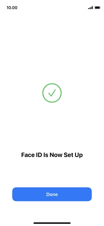 Press Done. If you haven't previously selected a phone lock code, key in a code of your own choice twice.