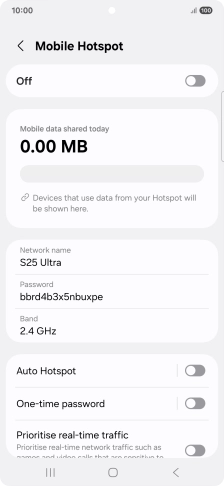 Press Network name.