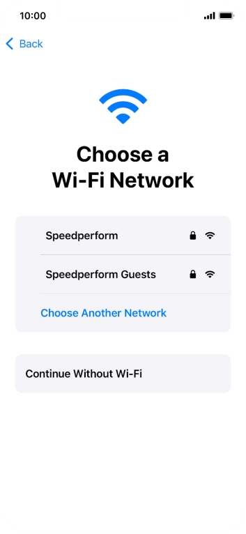 Press the required WiFi network. Press the required WiFi network.