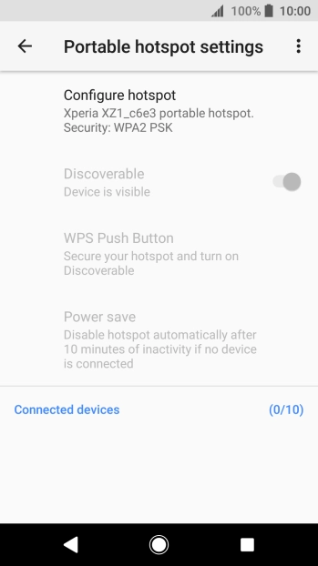 Press Configure hotspot.