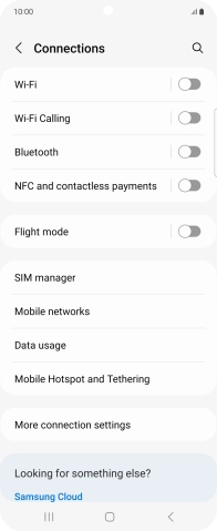 Press Data usage.