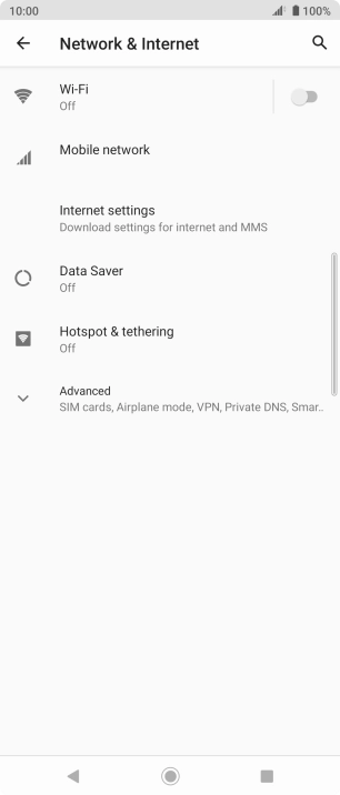 Press Mobile network. Press Mobile network.