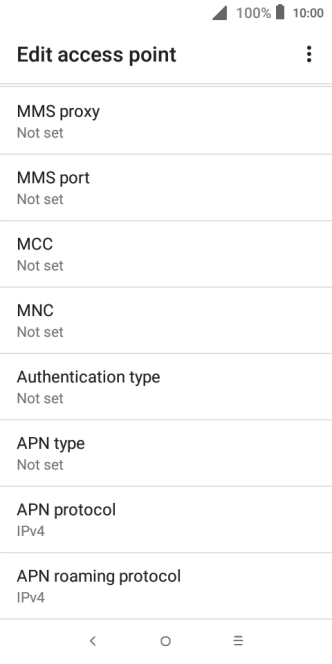 Press MMS proxy.