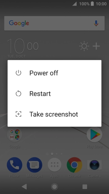 Press Power off.