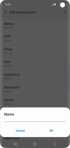 Key in O2 UK MMS and press OK.