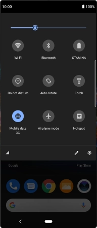 Press the settings icon.