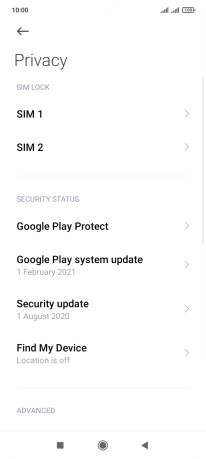 Press the required SIM.