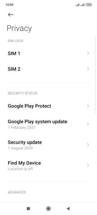 Press the required SIM.