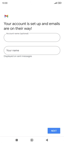 Press the field below 'Account name (optional)' and key in the required name.