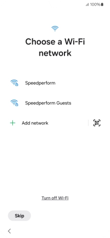 Press the required WiFi network.