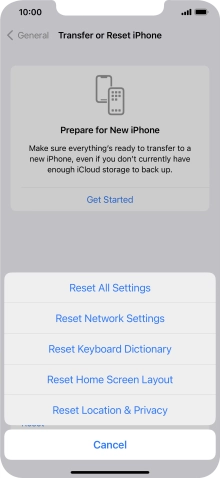 Press Reset All Settings.