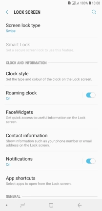 Press Screen lock type.