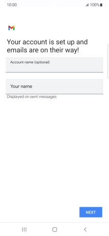 Press the field below 'Account name (optional)' and key in the required name.