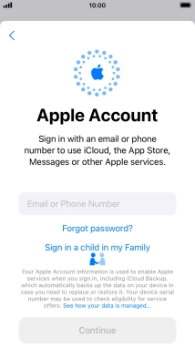 Press Email or Phone Number and key in the username for your Apple ID.
