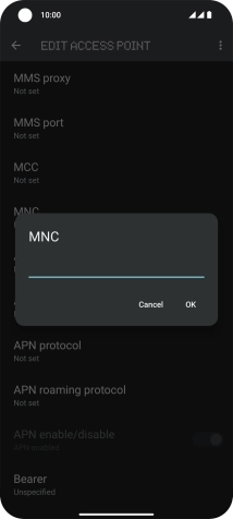 Key in 10 and press OK.