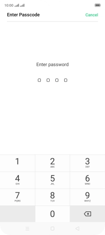Key in your barring password.
