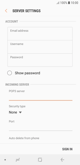 Press the drop down list below 'Security type'. Press the drop down list below 'Security type'.