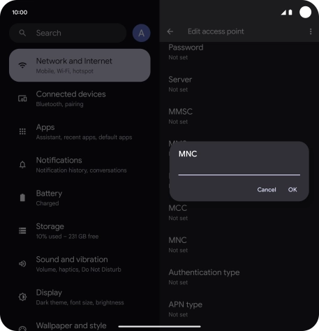 Key in 10 and press OK.