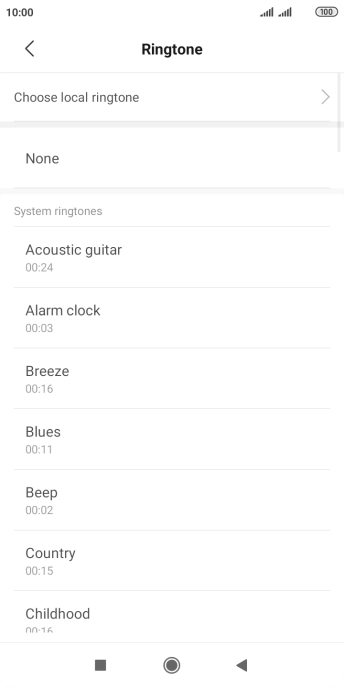 Press Choose local ringtone.