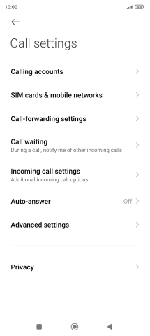 Press Call-forwarding settings.