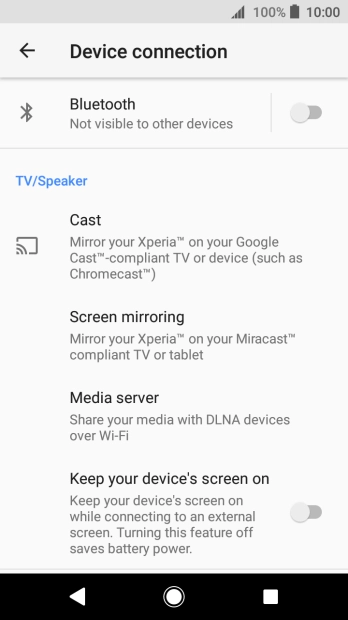 Press Bluetooth.