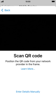 Place the QR code you've received inside the phone camera frame to scan the code.