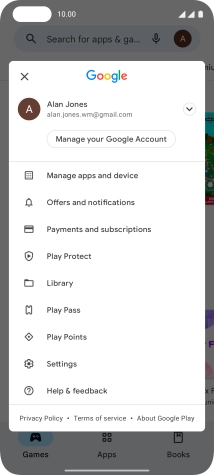 Press Manage apps and device.