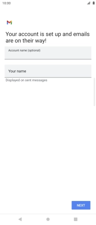 Press the field below 'Account name (optional)' and key in the required name.