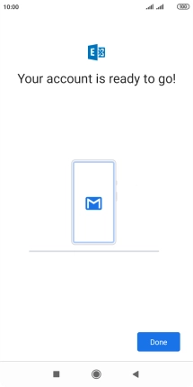If this screen is displayed, you email account has been recognised and set up automatically. Follow the instructions on the screen to key in more information and finish setting up your phone.