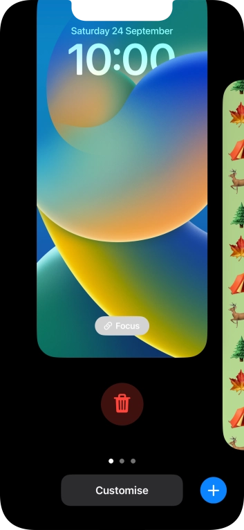 Press the delete icon. Press the delete icon.