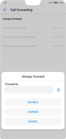 Press DISABLE.