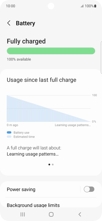 Press Power saving.