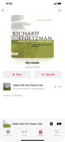 Press the song title.