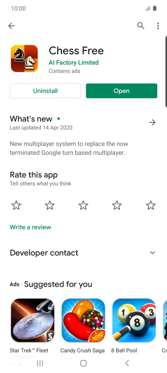Press Uninstall.