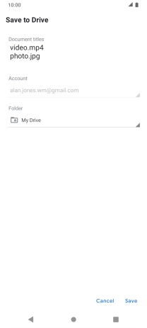 Press the field below 'Folder' and go to the required folder.