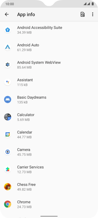 Press the required app. Press the required app.