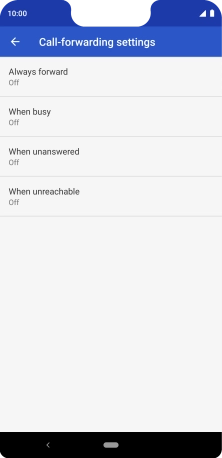 Press the required divert type.